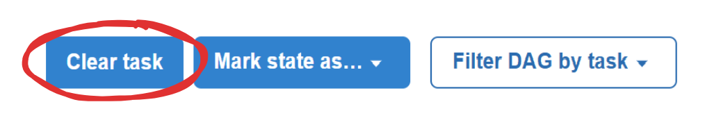 Clear Task button and confirmation dialog